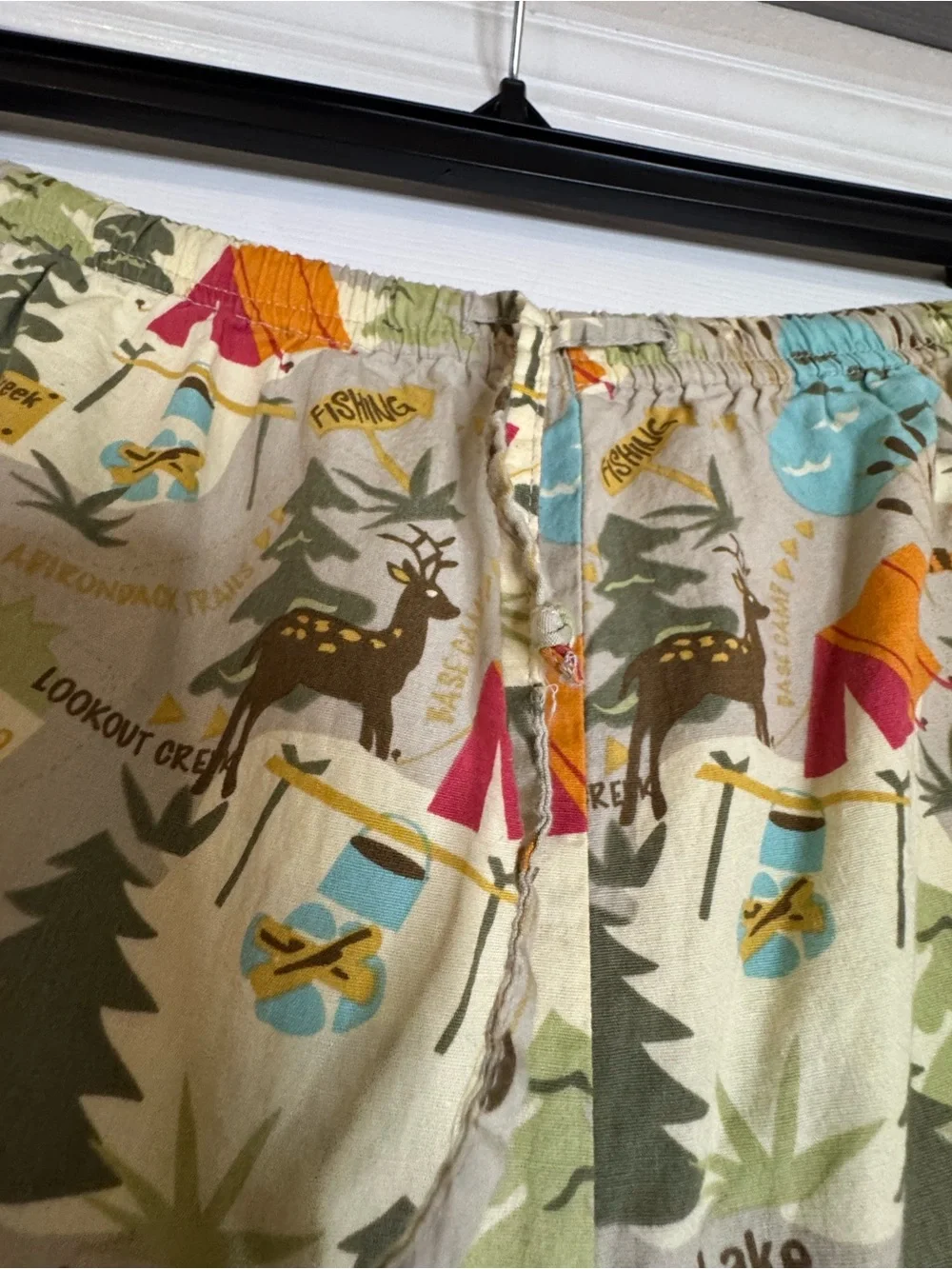 Cozy Camping Print Lounge Pants - Multicolor